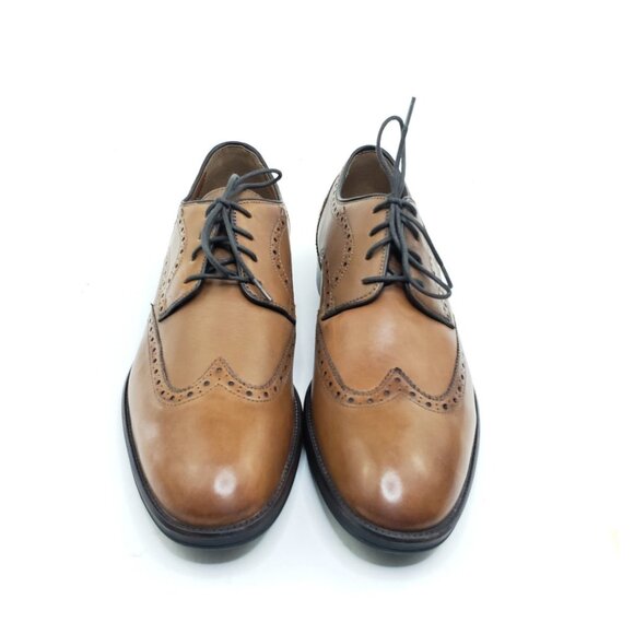 Johnston & Murphy Wingtip Oxford Tan Leather Brogue Dress Shoes Mens Size 10.5M main image 8